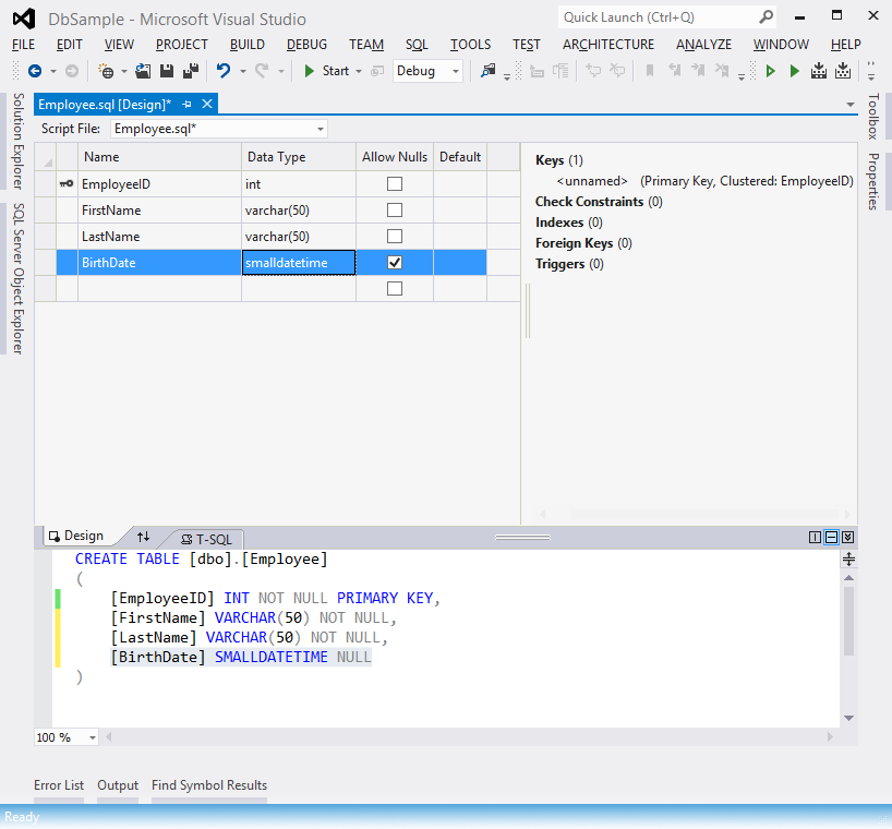 microsoft sql server create table tool